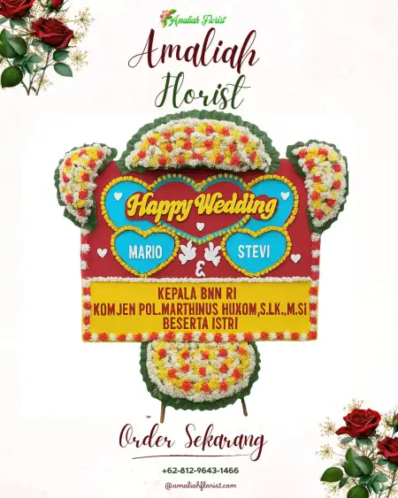 Papan Bunga Pernikahan Pakansari